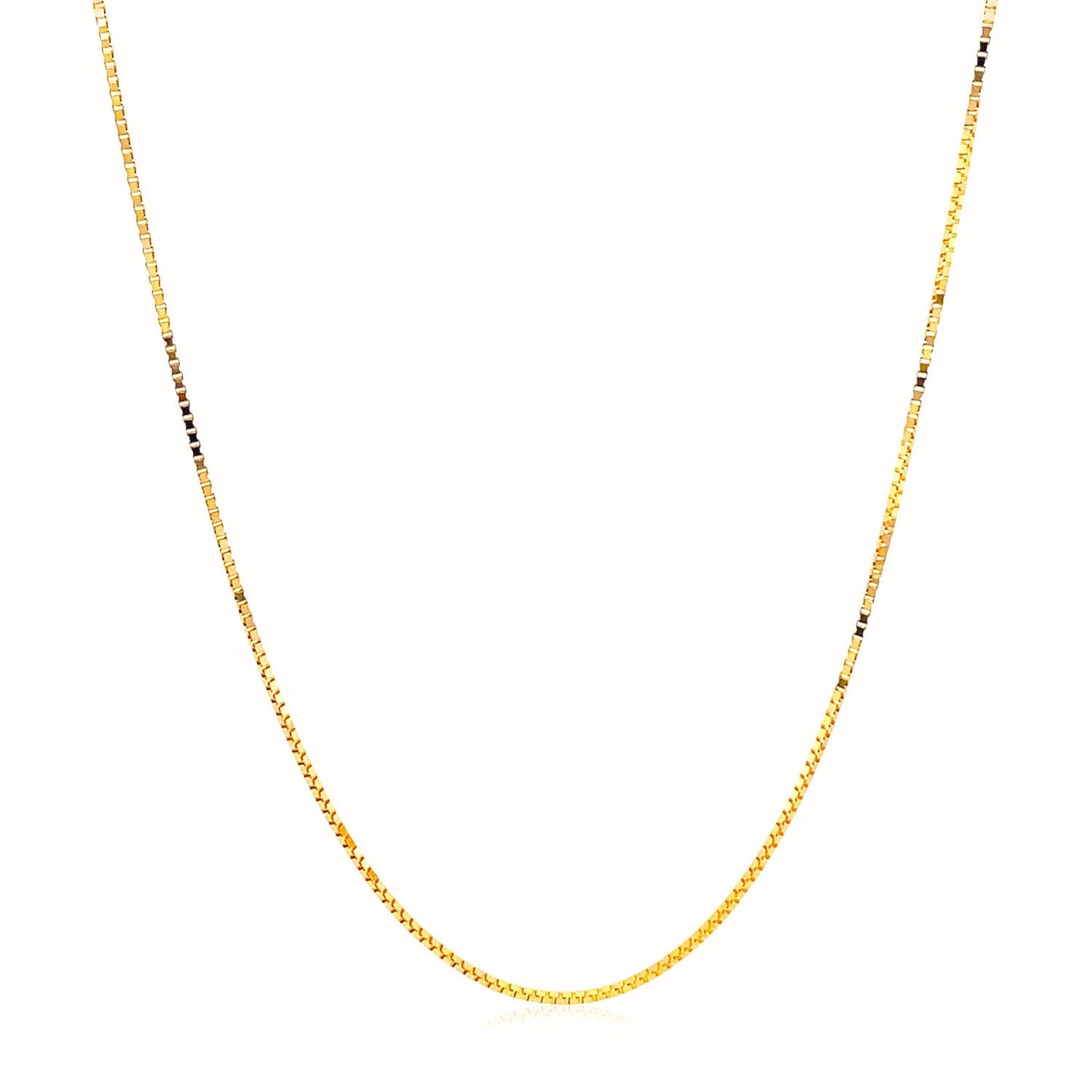 Chaîne en boîte ajustable en or jaune 14 carats - 0,7 mm