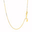Chaîne en boîte ajustable en or jaune 14 carats - 0,7 mm