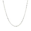 Cadena de cuentas alternas cortadas con diamante de oro blanco de 14k 1.2mm