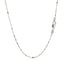 Cadena de cuentas alternas cortadas con diamante de oro blanco de 14k 1.2mm