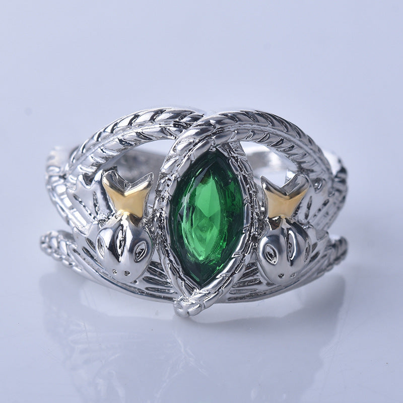 Anillo Poderoso de Plata S925 - Diseño de Dos Tonos
