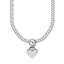 Collier en chaîne Rolo en argent sterling avec charme de fermoir en cœur