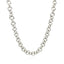 Collar de Cadena Rolo de Plata de Ley Baño de Rodio con Charm de Corazón