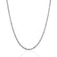 Cadena de cuerda cortada de diamante de 3.0 mm en oro blanco de 14k