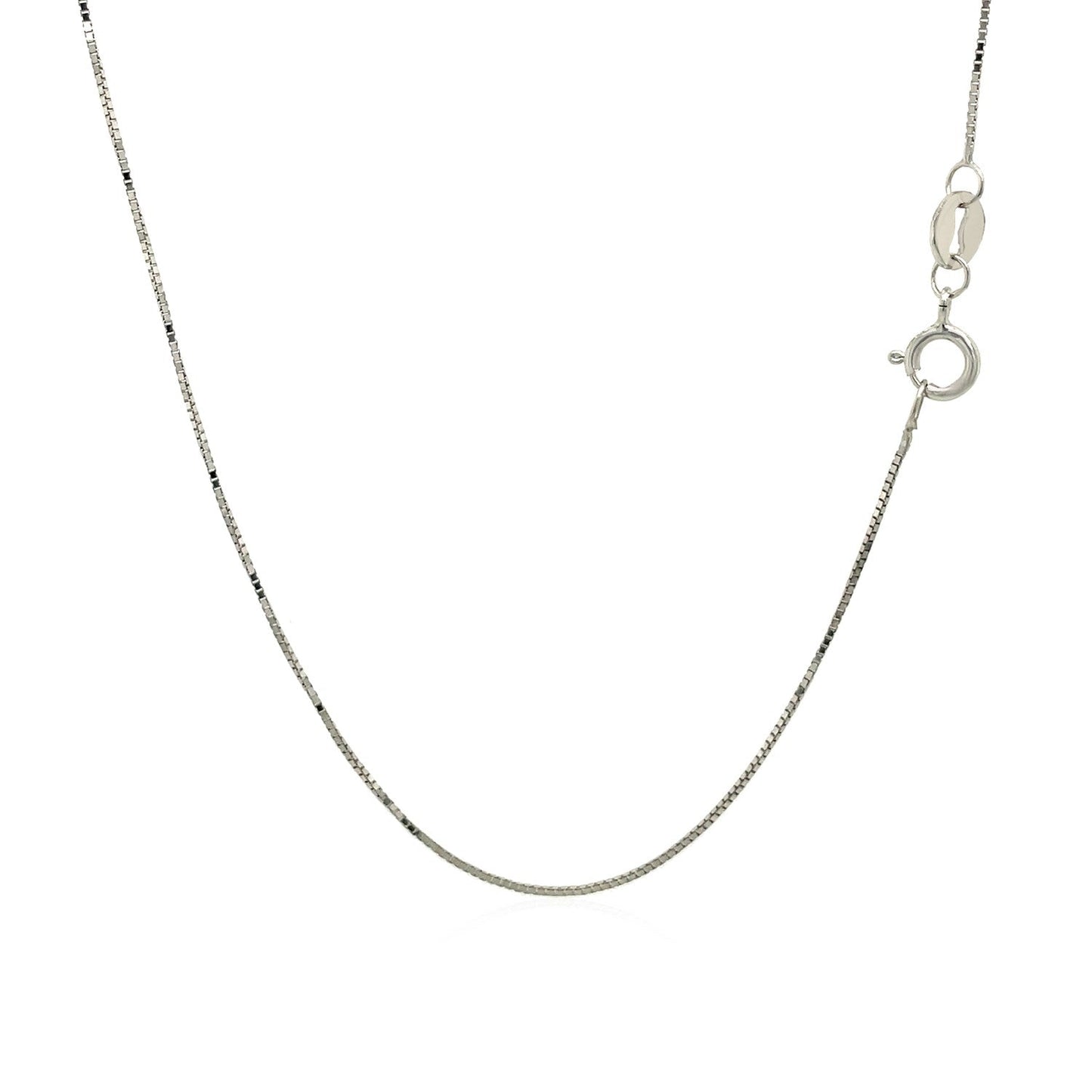 Chaîne classique en or blanc 14k - 0,6 mm