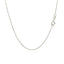 Chaîne à perles en or blanc 14k avec taille diamant - 1,0 mm