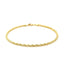 Bracelet en or jaune 14 carats avec motif en corde taillé en diamant de 2,5 mm