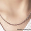 14k White Gold Textured Pendant Chain - 3.5mm