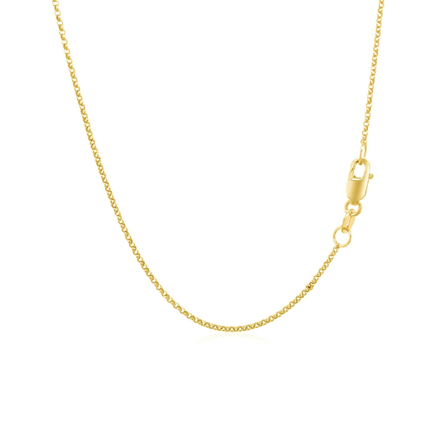 14k Yellow Gold Diamond Cut Rolo Chain - 1.1mm