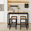 TREXM 5-piece compact bar table with table and stool - modern industrial design brown - Korvel