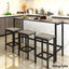 TOPMAX Counter Height Extra Long Dining Table Set with 3 Stools Pub Kitchen Set Side Table with Footrest  Gray - Korvel