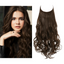 One-piece women's hair extension piece with abundant hair volume U-shaped fishing line invisible and natural long curly hair - Korvel