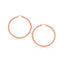 Pendientes de aro pulidos de oro rosa de 14k - 25 mm