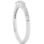 Anillo de boda de diamantes de oro blanco de 14k con engastes de pavé y garras