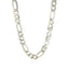 Rhodium Plated Sterling Silver Figaro Chain - 8.1mm
