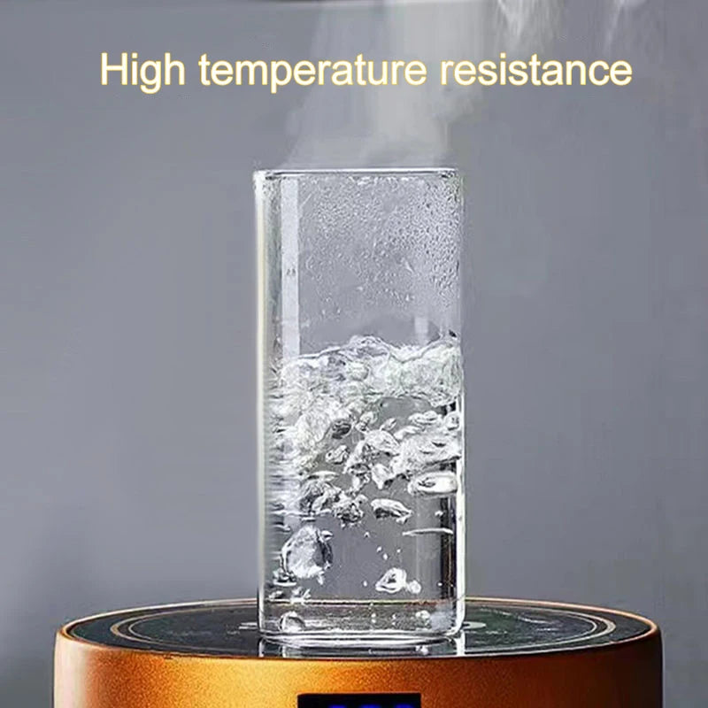 Elegant Heat-Resistant Glass Water Tumbler with Lid