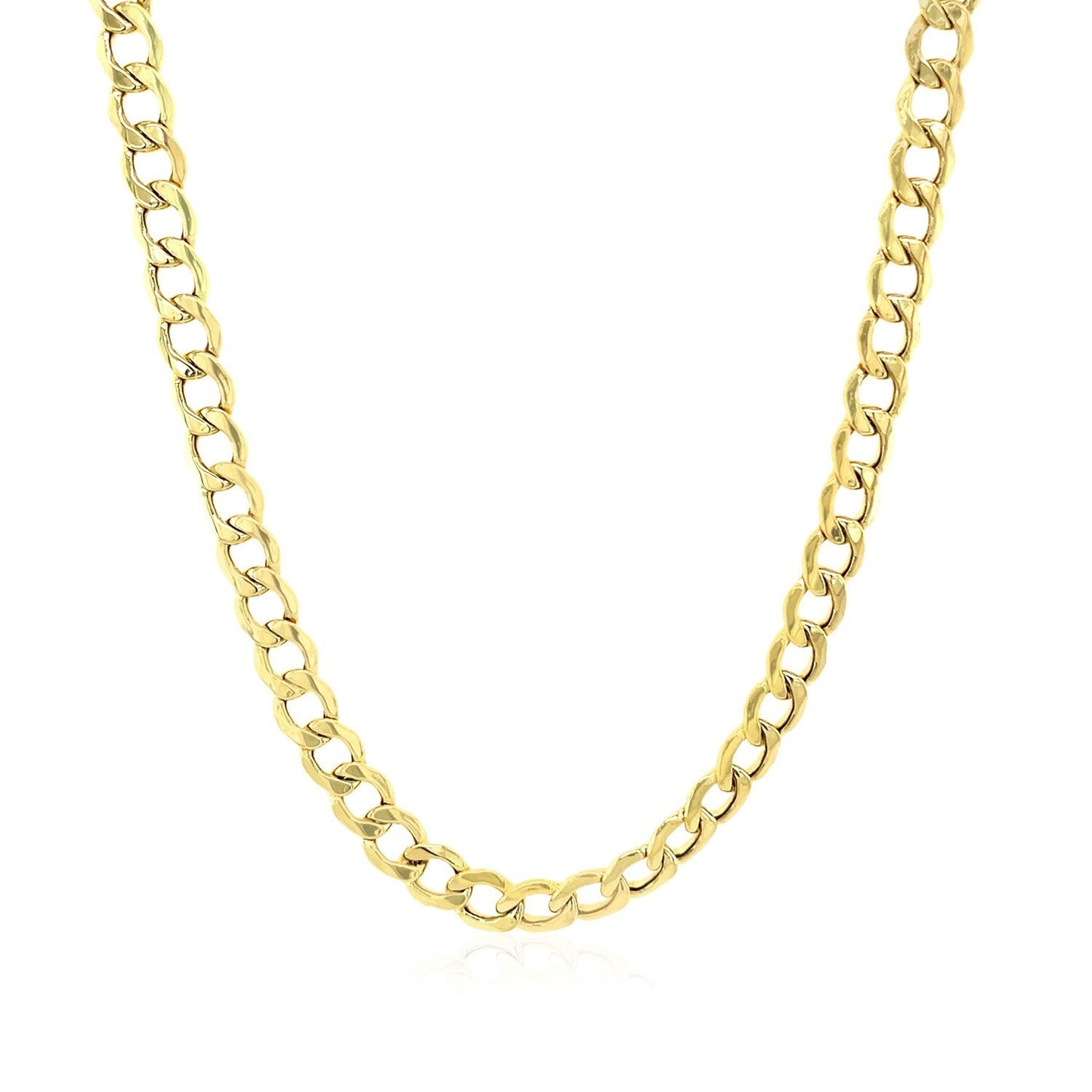 4.4mm 14k Yellow Gold Curb Chain Necklace