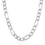 Rhodium Plated Sterling Silver Figaro Chain - 8.8mm