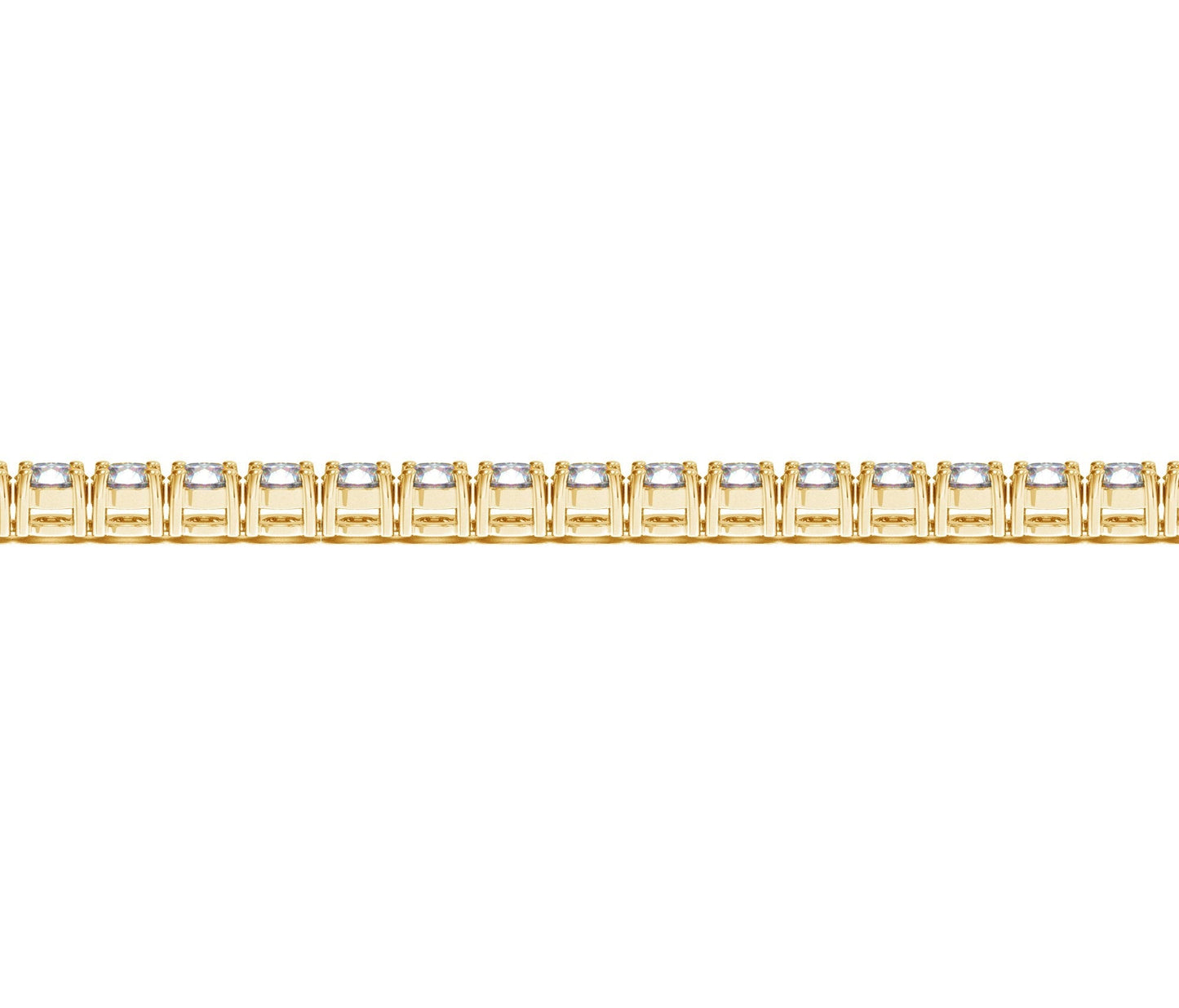 Bracelet de tennis en diamant cultivé en laboratoire en or jaune 14 carats