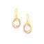 Pendientes de Anillo Entrelazado Abierto en Oro de 14k en Tres Colores