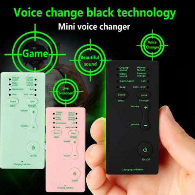 Voice Changer for PS4 Xbox Console PC Phone Tablet Sound Card 7 Different Sound Changes Microphone Voice Changer Device - Korvel