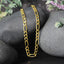 10K Yellow Gold Solid Figaro Chain - 4.50 mm