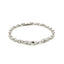Bracelet en chaîne en argent sterling plaqué rhodium avec cœur