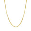 Cadena de eslabones de cable cortada con diamante de oro amarillo de 14k 1.8mm