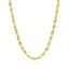 Cadena de Cuerda Sólida de Corte de Diamante de Oro Amarillo de 10k de 4.0mm
