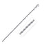 Cadena de cuerda de corte de diamante sólido de 14k y 2.5mm en oro blanco