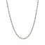 Cadena de cuerda de corte de diamante sólido de 14k y 2.5mm en oro blanco