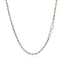 Cadena de cuerda de corte de diamante sólido de 14k y 2.5mm en oro blanco