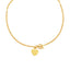Collar de Toggle de Oro Amarillo de 14k con Charm de Corazón