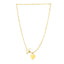 Collar de Toggle de Oro Amarillo de 14k con Charm de Corazón