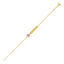 14k Yellow Gold Children's ID Bracelet with Enameled Heart