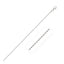 Cadena de cuerda cortada con diamante de oro blanco de 10k 1.5mm