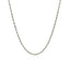 Cadena de cuerda cortada con diamante de oro blanco de 10k 1.5mm