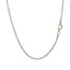 Cadena de cuerda cortada con diamante de oro blanco de 10k 1.5mm