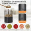 USB Rechargeable Electric Pepper & Sea Salt Grinder Set