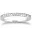 Bague de mariage en diamant micro-pavé en or blanc 14 carats
