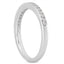 Bague de mariage en diamant micro-pavé en or blanc 14 carats