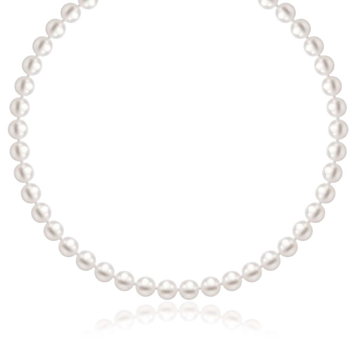 Collar de Oro Amarillo de 14k con Perlas Cultivadas de Agua Dulce