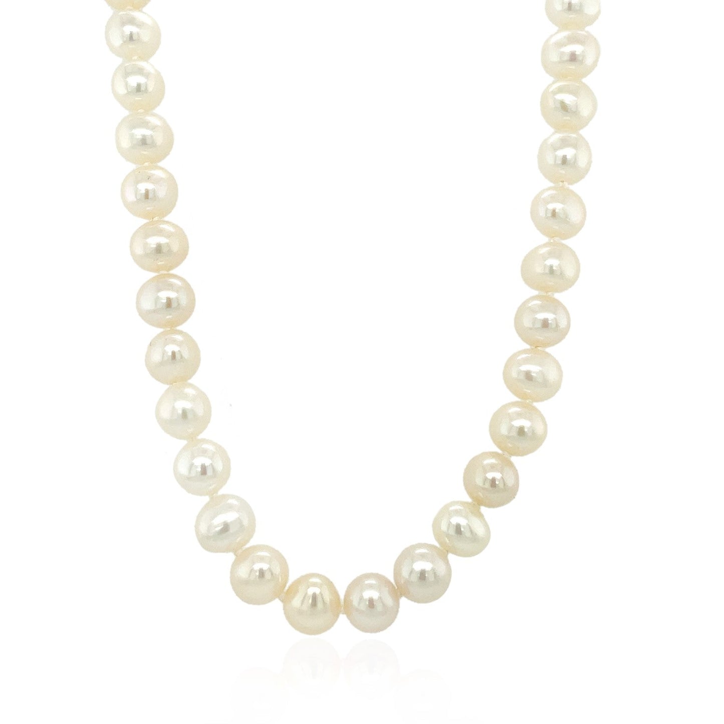 Collar de Oro Amarillo de 14k con Perlas Cultivadas de Agua Dulce