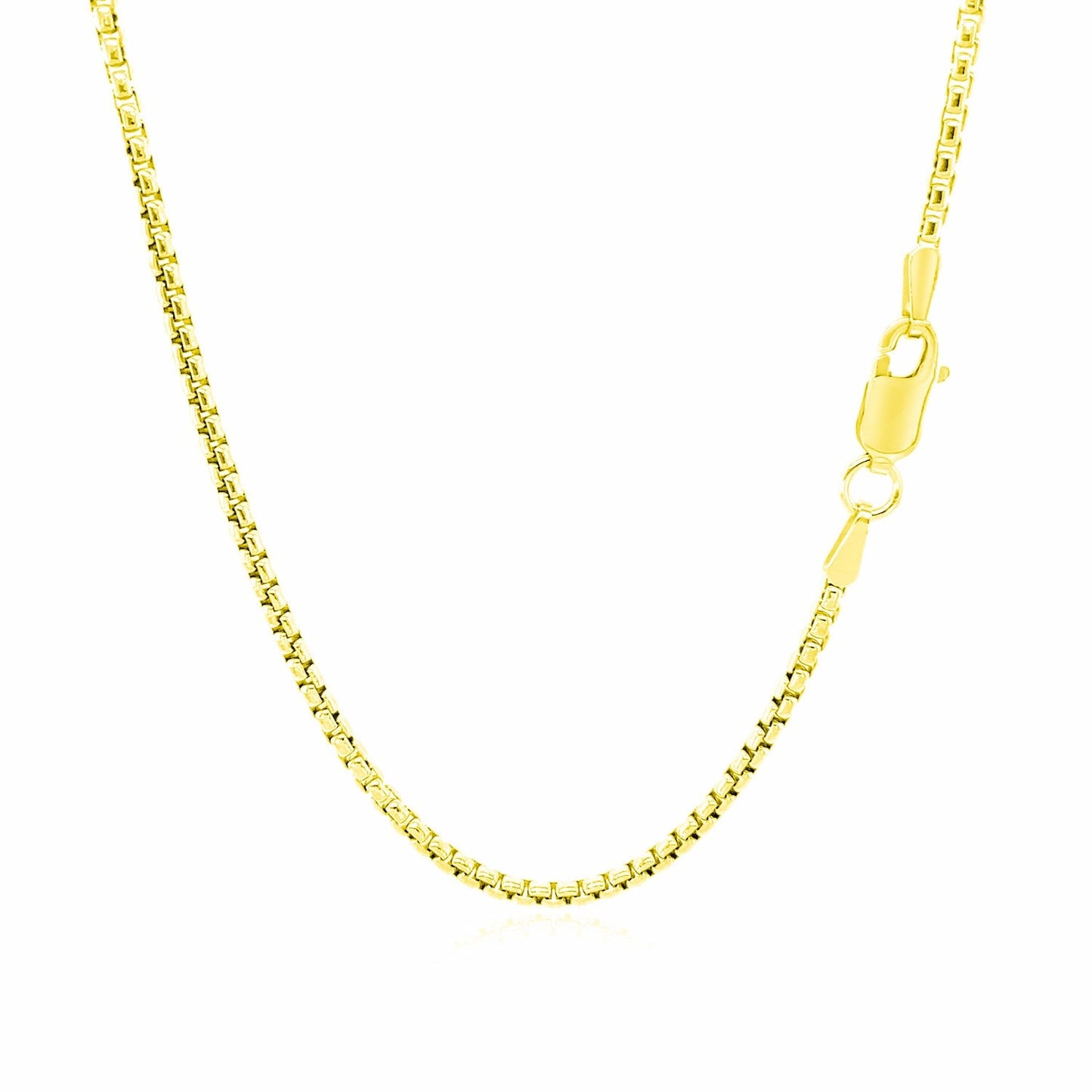 14k Yellow Gold Round Box Chain - 1.7mm