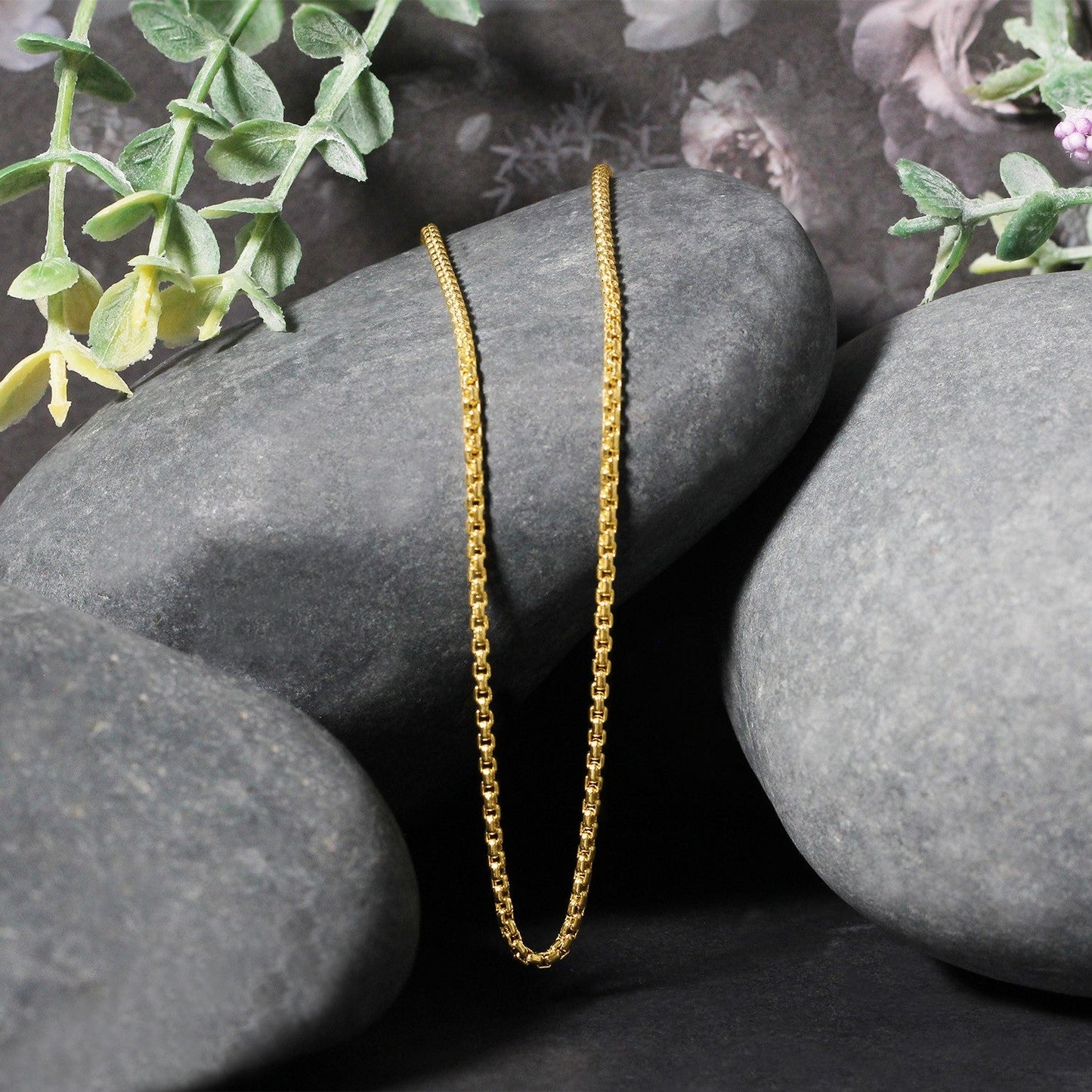14k Yellow Gold Round Box Chain - 1.7mm