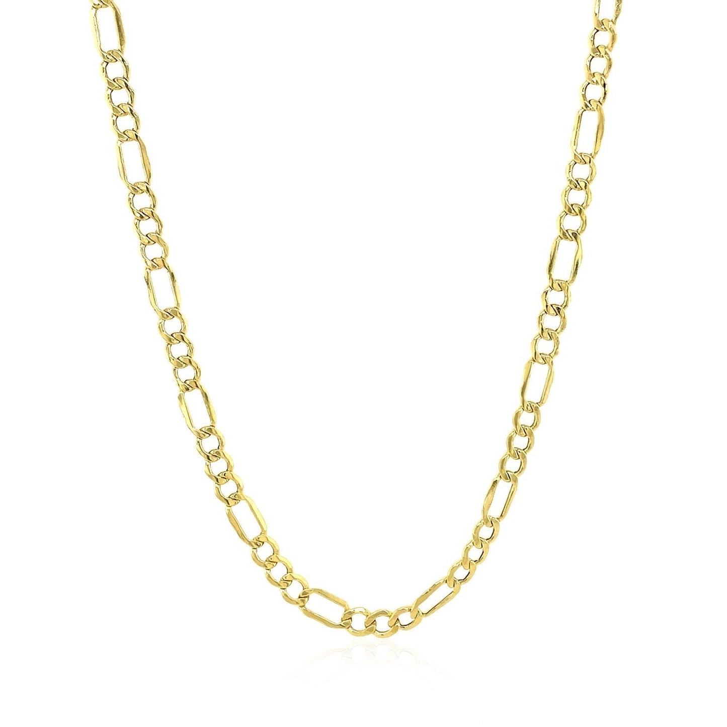 Chaîne Figaro Lite en Or Jaune 14k - Largeur de 3,5 mm
