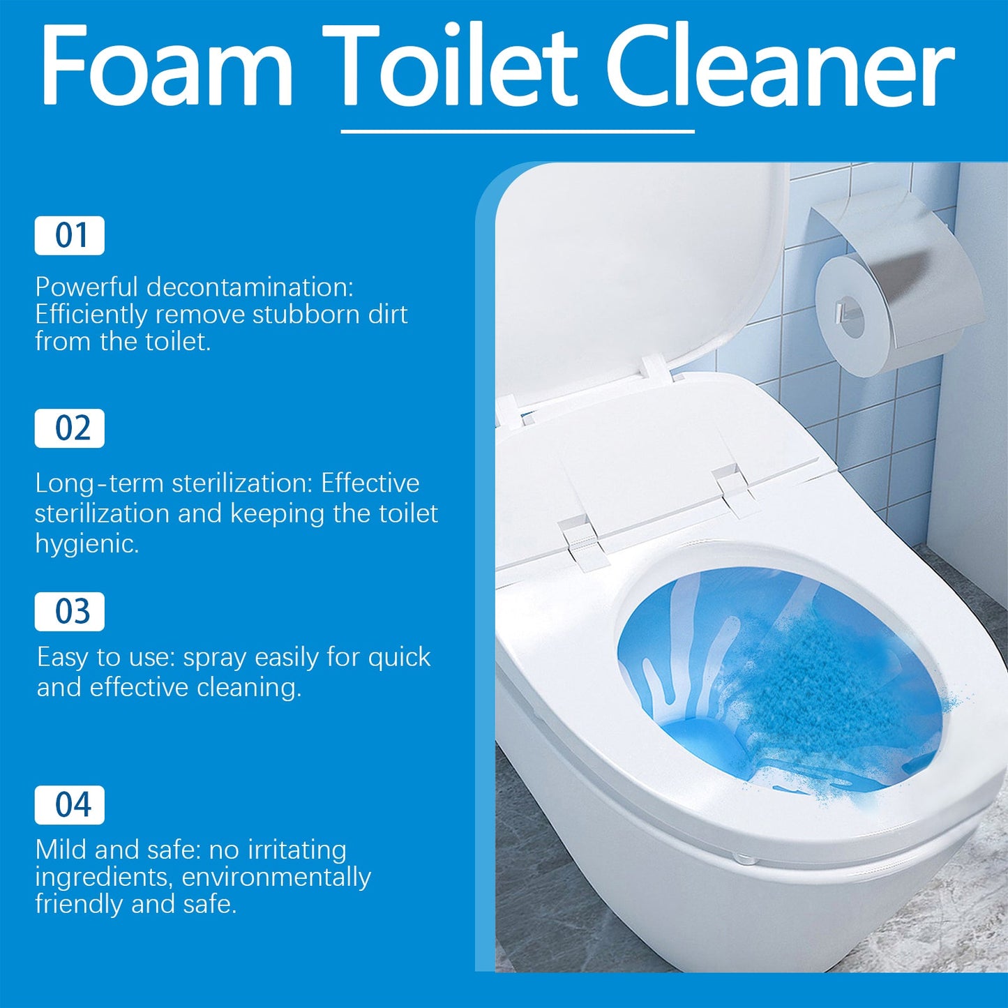 Premium Foam Toilet Cleaner for Effective Stain Removal