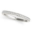 Anillo de boda simple de diamante de oro blanco de 14k