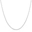 14k White Gold Thin Motif Round Omega Necklace