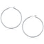 Boucles d'oreilles créoles polies en or blanc 14k - 50 mm